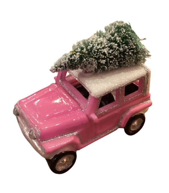 Jeep with Sisal Tree Ornament
