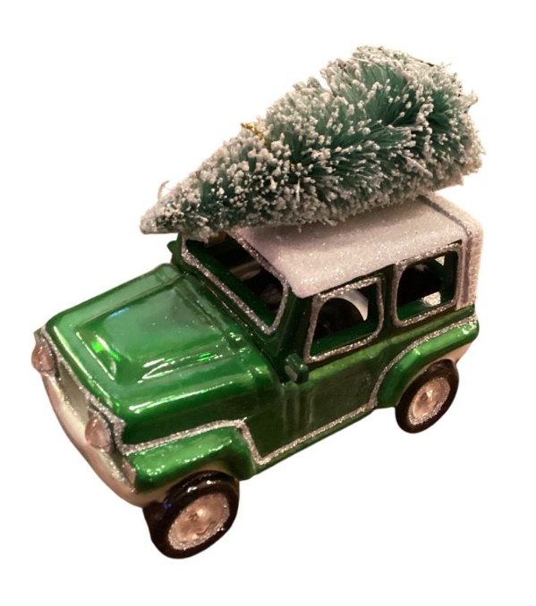 Jeep with Sisal Tree Ornament