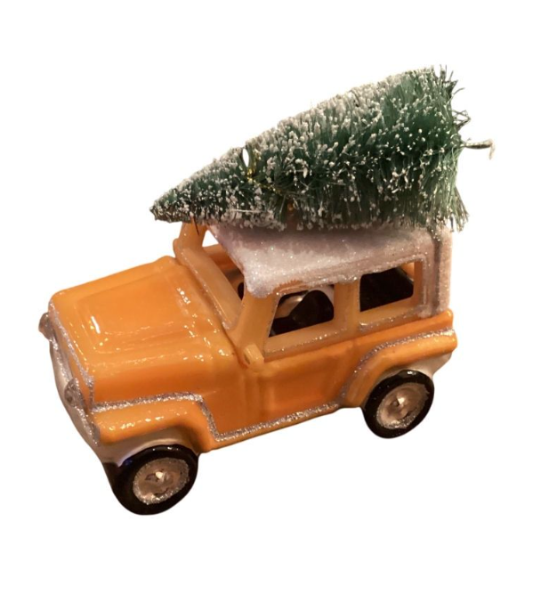 Jeep with Sisal Tree Ornament