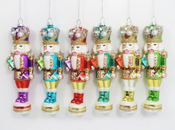 Glass Nutcracker Ornament - 7.25"