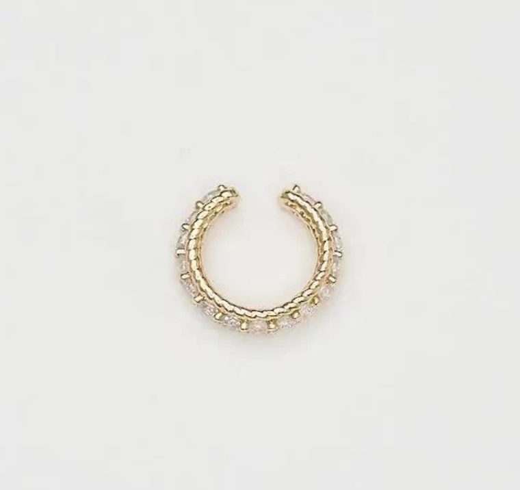 18K Gold Shiny Ear Cuff