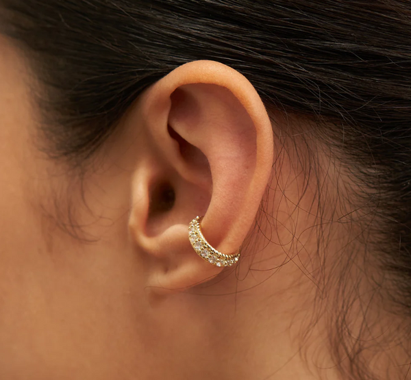18K Gold Shiny Ear Cuff