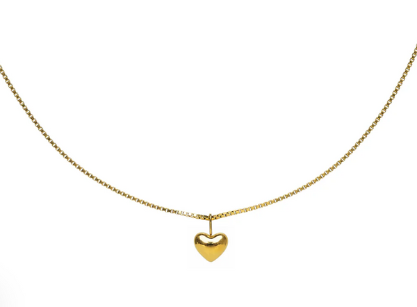 Waterproof Dainty Gold Heart Necklace