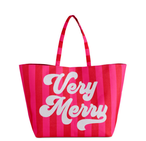 VERY MERRY GIFTING TOTE,RED