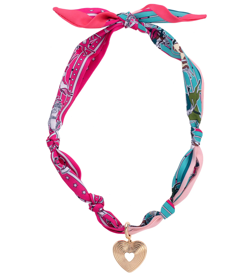 Sophia Glowing Heart Scarf Necklace