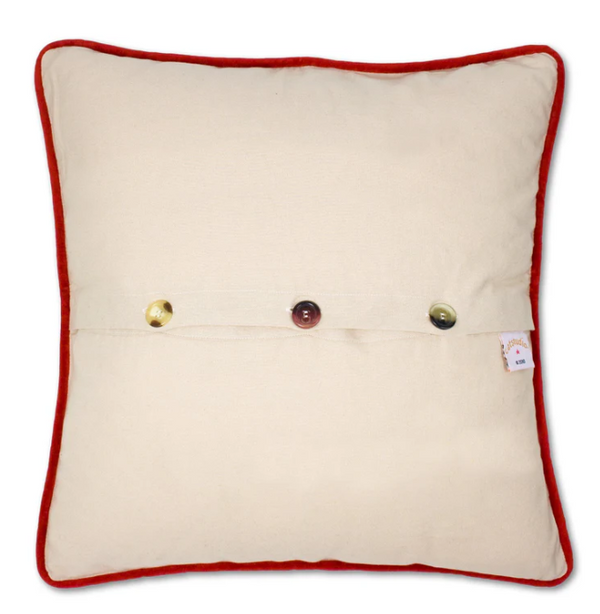 Nutcracker Hand-Embroidered Pillow