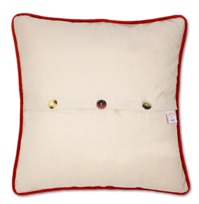 Nutcracker Hand-Embroidered Pillow