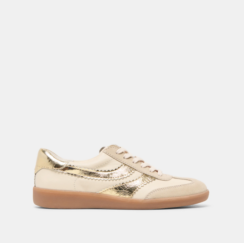 Merit - White / Gold Leather