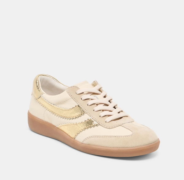 Merit - White / Gold Leather