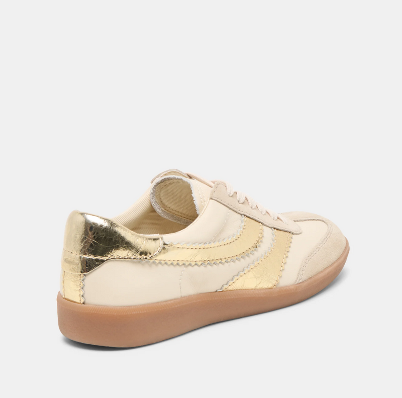 Merit - White / Gold Leather