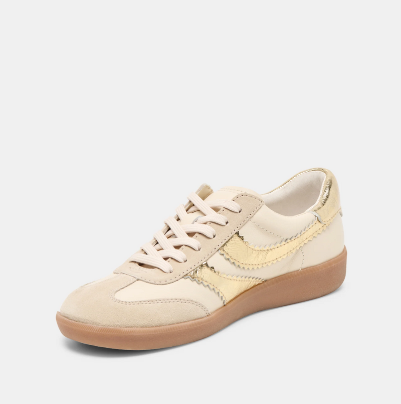 Merit - White / Gold Leather