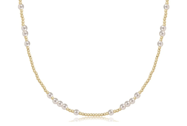 15" CHOKER HOPE UNWRITTEN - 4MM PEARL