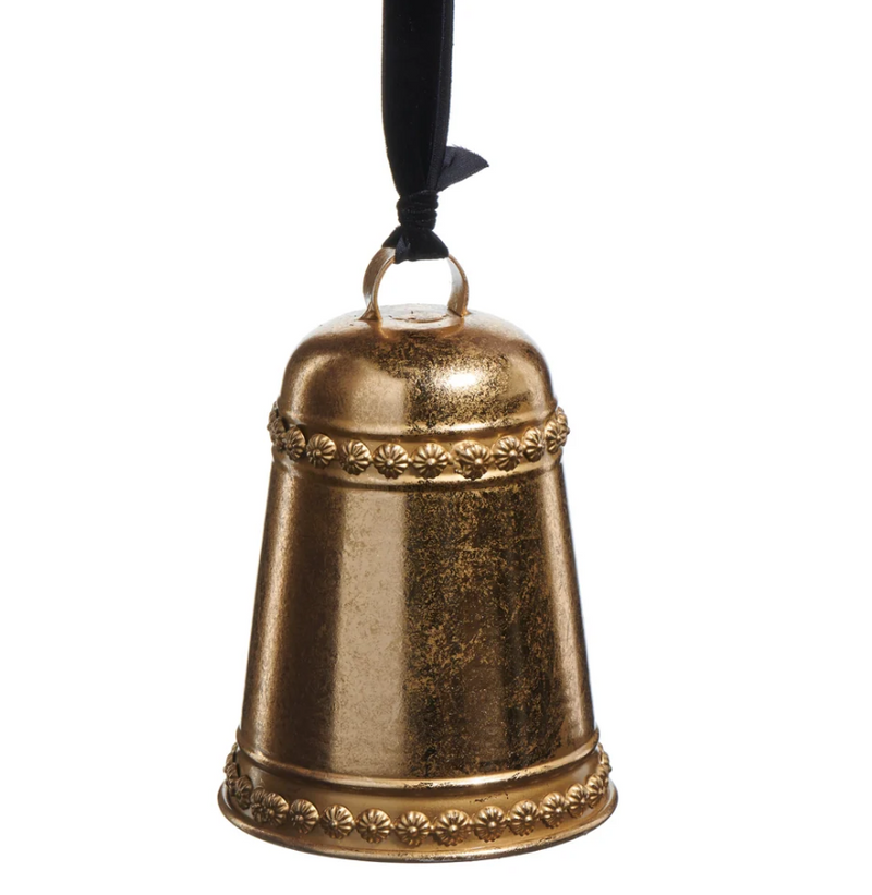 7" Gold Bell Ornament