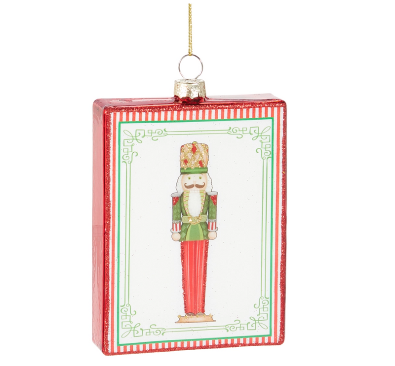 5" Glass Nutcracker Ornament