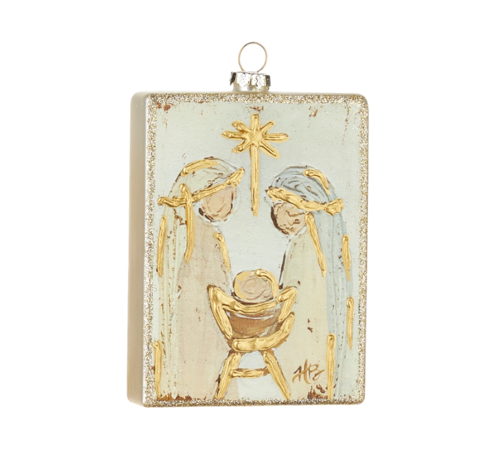 5.25" Holy Family Rectangle Ornament