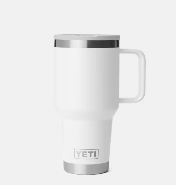 RAMBLER 30 OZ TRAVEL STRAW MUG - WHITE
