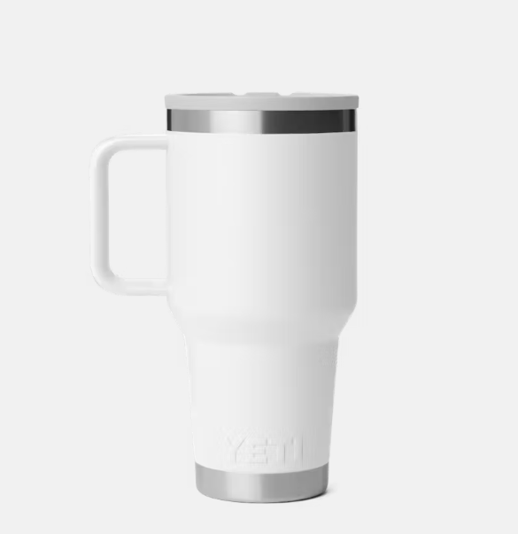 RAMBLER 30 OZ TRAVEL STRAW MUG - WHITE