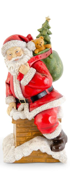 Glittered Resin Traditional Santas