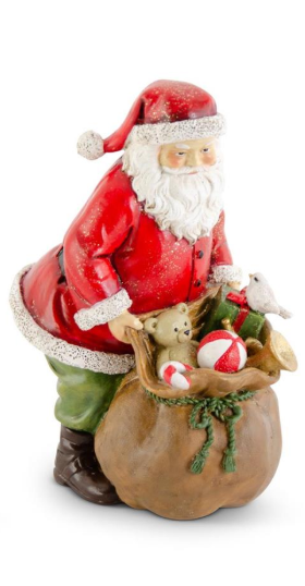 Glittered Resin Traditional Santas