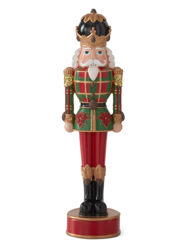 17.75 Inch Nutcracker w/Red & Green Plaid Coat