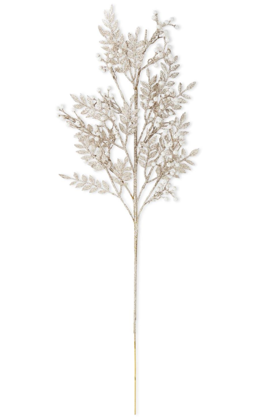 32 Inch Gold Leaf & Pearl Stem