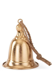Gold Metal Dome Bells w/Rope Hangar