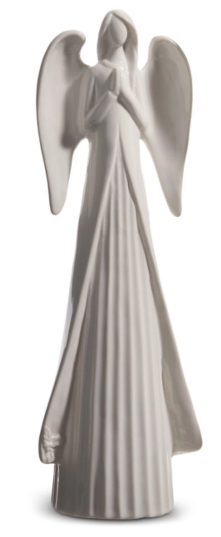 13.75" White Praying Angels