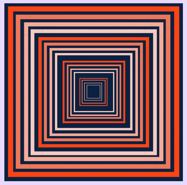 Orange & Navy Gameday Bandana Scarf-2