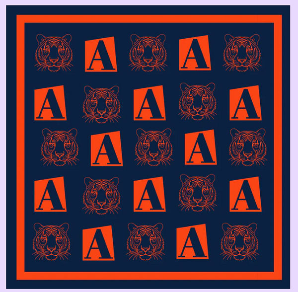 Orange & Navy Gameday Bandana Scarf-1