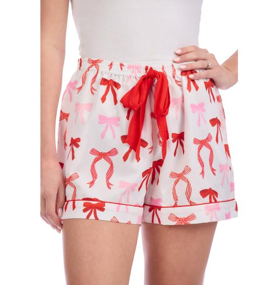 Holiday Pajama Short Bow