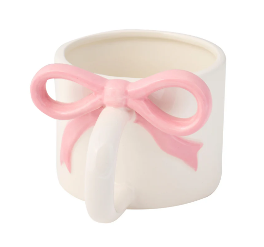 Mug Pink Bow on handle 12oz