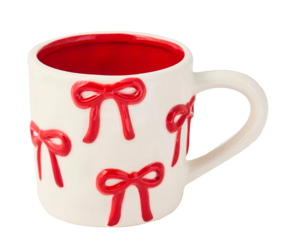 Mug Red Bows 16oz