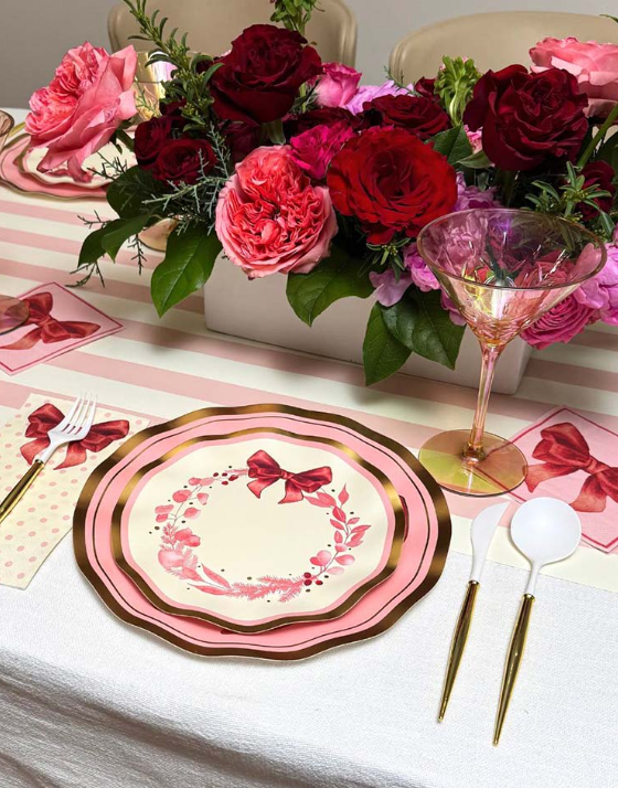 Pink Bows Cocktail Napkin, 20pk, 3ply