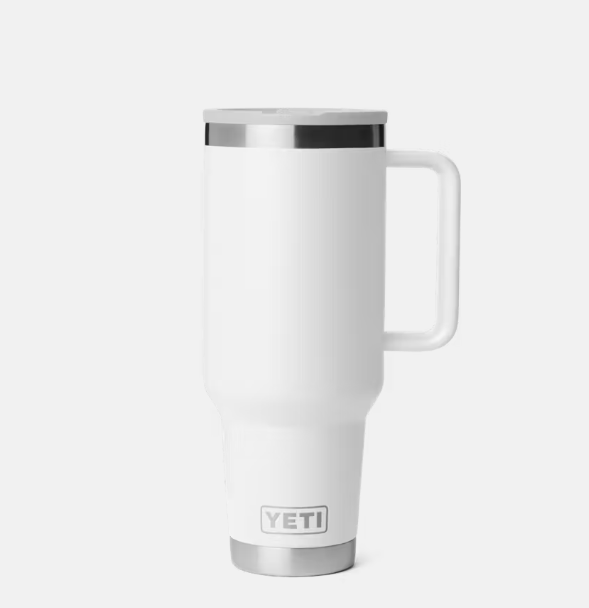 RAMBLER 40 OZ TRAVEL STRAW MUG - WHITE
