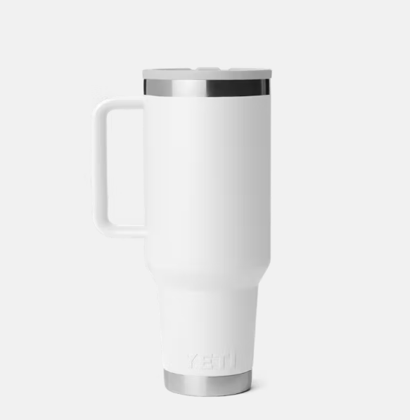 RAMBLER 40 OZ TRAVEL STRAW MUG - WHITE