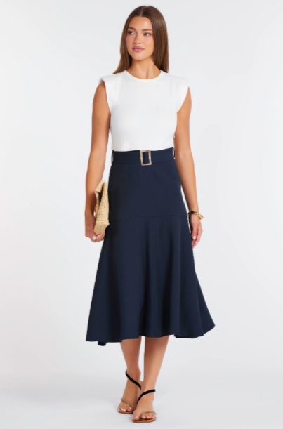 Kristopher Twofer Dress - Navy