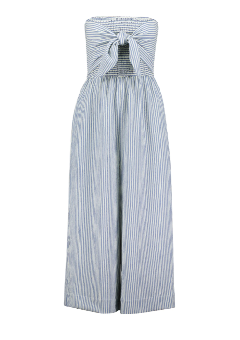 ELVA STRIPE JUMPSUIT - Blue Stripe