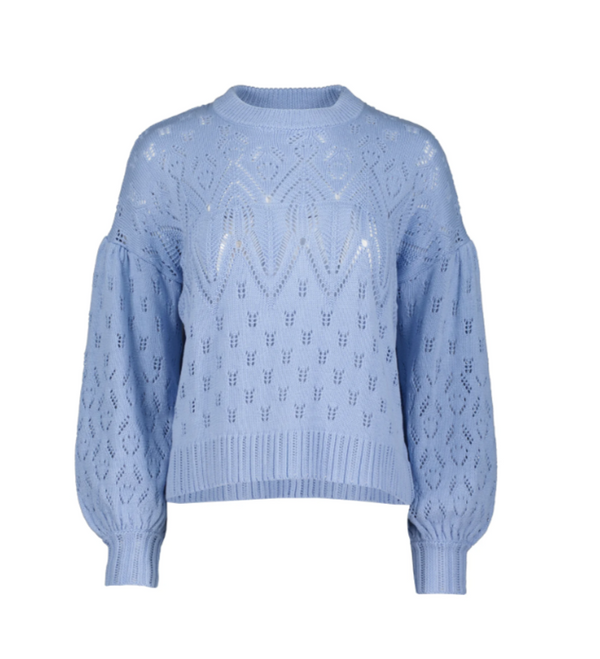FAVORITE POINTELLE SWEATER - SEA