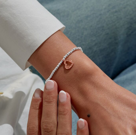 A LITTLE | HAPPY BIRTHDAY BEAUTIFUL | Silver & Rose Gold-Tone Plated | Bracelet