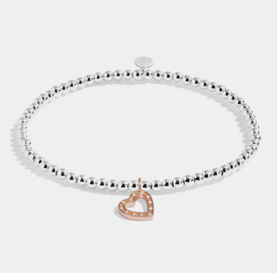 A LITTLE | HAPPY BIRTHDAY BEAUTIFUL | Silver & Rose Gold-Tone Plated | Bracelet