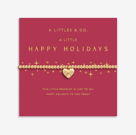 CHRISTMAS A LITTLE | HAPPY HOLIDAYS | Gold- Tone Plated | Bracelet