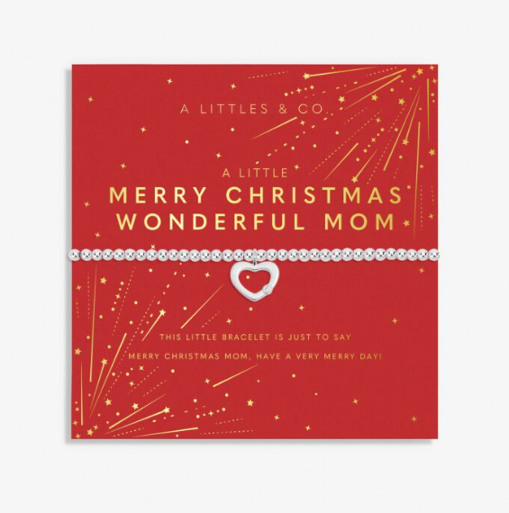 CHRISTMAS A LITTLE | MERRY CHRISTMAS WONDERFUL MOM | Silver Plated | Bracelet