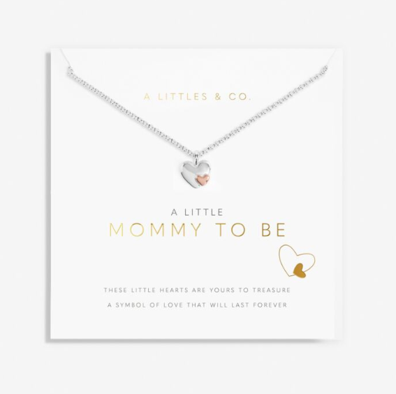 A LITTLE | MOMMY TO BE | Silver and Rose Gold | Necklace