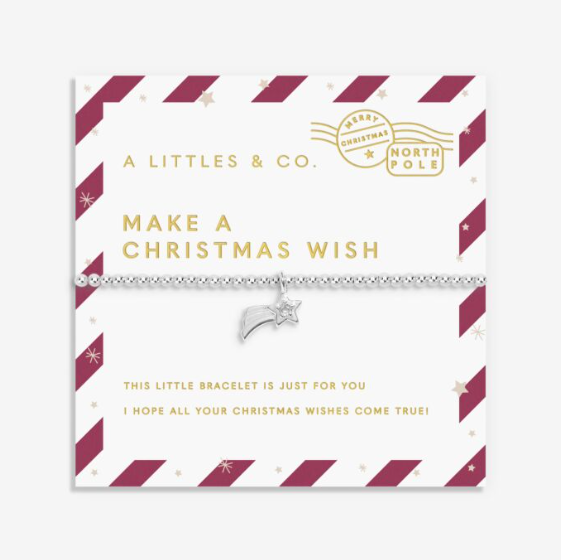 LOVE FROM SANTA | MAKE A CHRISTMAS WISH | Silver Plated | Bracelet