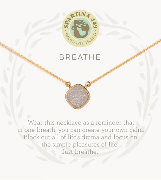 SLV Necklace 18“ Breathe/Cream Druzy