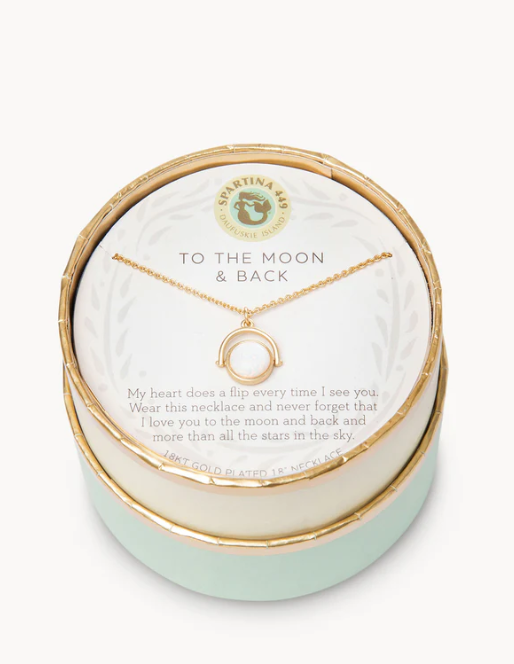 Sea La Vie Necklace 18” To The Moon Back/Heart Flip