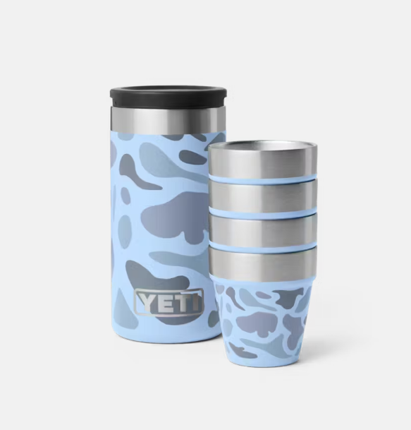 YETI SHOT GLASSES & CASE - BLUE CAMO