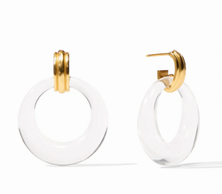 Madison Doorknocker Earring-Clear Acrylic