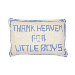 Thank Heaven for Little Boys Embroidery Pillow