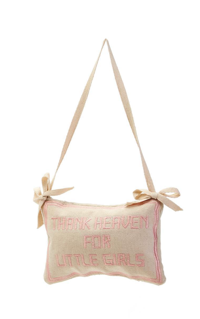 Thank Heaven Embroidered Pillow Door Hanger